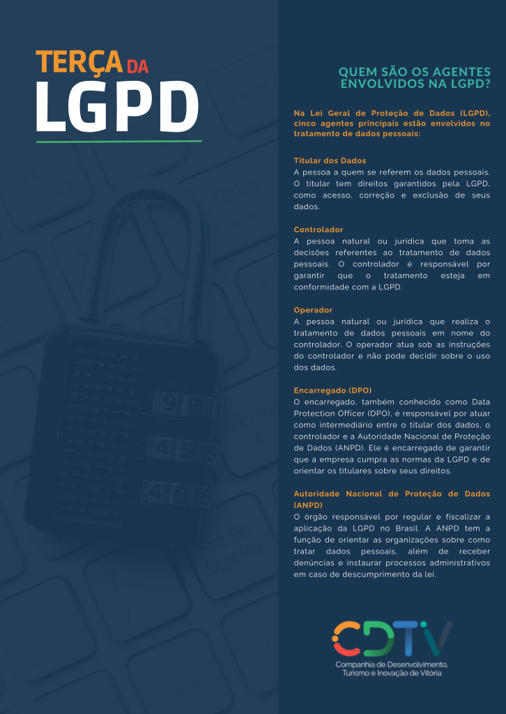 Que ão os Agentes envolvidos na LGPD